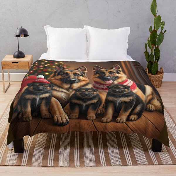 Item preview, German Shepherd Family Christmas designed and sold by kyxur.