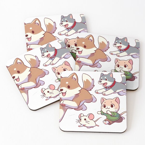 Item preview, dog playing with cat and mouse designed and sold by LOAMBO5AI.