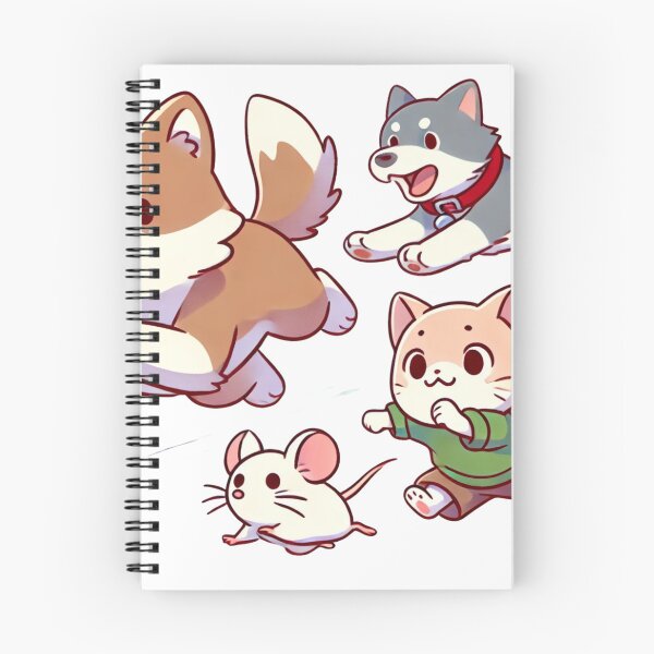 Item preview, dog playing with cat and mouse designed and sold by LOAMBO5AI.