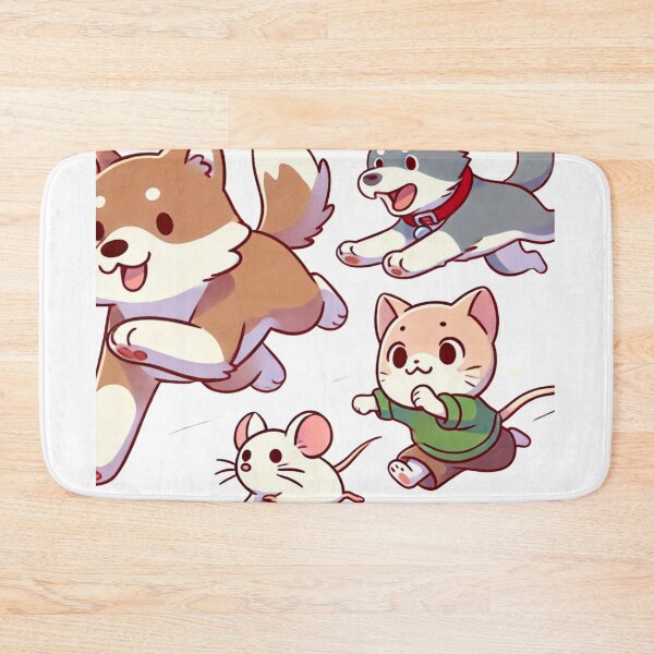 Item preview, dog playing with cat and mouse designed and sold by LOAMBO5AI.