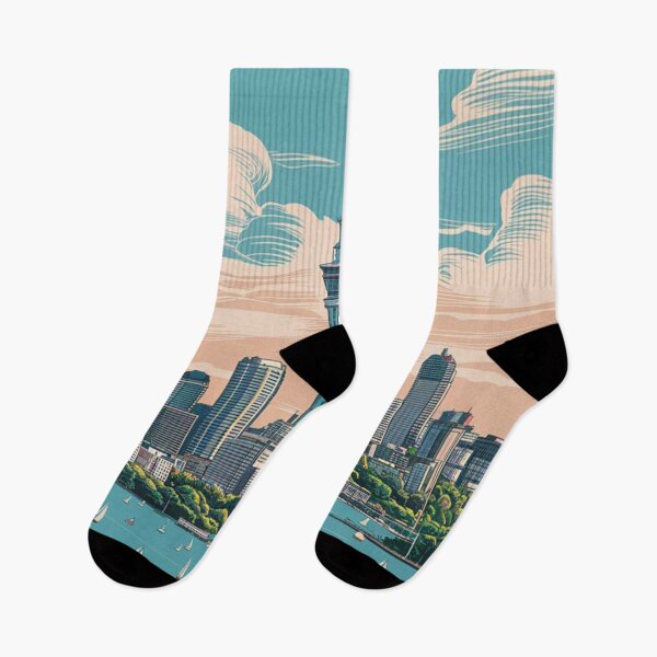 Item preview, Auckland Vintage Travel Poster designed and sold by TravelerRat.