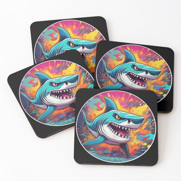 Item preview, Cartoon Angry Shark designed and sold by Boxing Kangaroo Retail Company.
