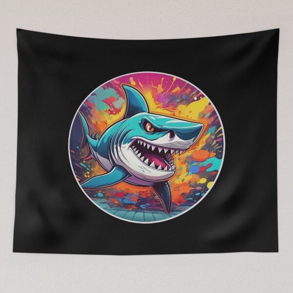 Item preview, Cartoon Angry Shark designed and sold by Boxing Kangaroo Retail Company.