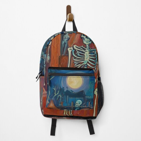 Item preview, Court of Skeletons Day of the Dead expressionist art painting designed and sold by Vintage Designs +.
