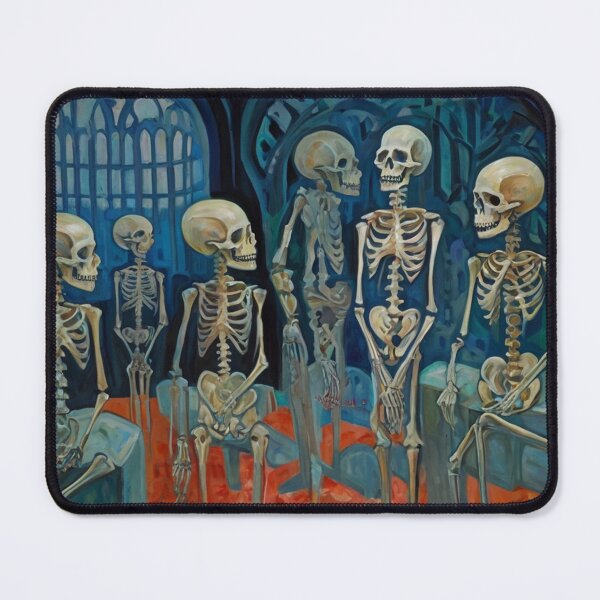 Item preview, Court of Skeletons Day of the Dead expressionist art painting designed and sold by Vintage Designs +.