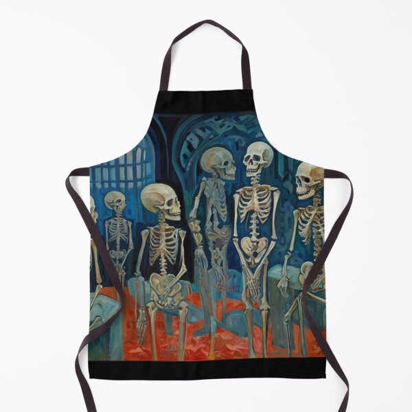 Item preview, Court of Skeletons Day of the Dead expressionist art painting designed and sold by Vintage Designs +.