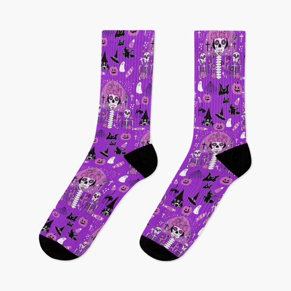 Item preview, Living My Best Afterlife! The Halloween and Death Mix Party on  Violet Background designed and sold by IraNiva.