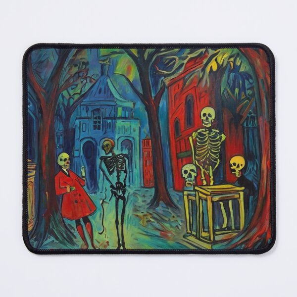 Item preview, Downtown where the ghouls hang out expressionist art painting designed and sold by Vintage Designs +.