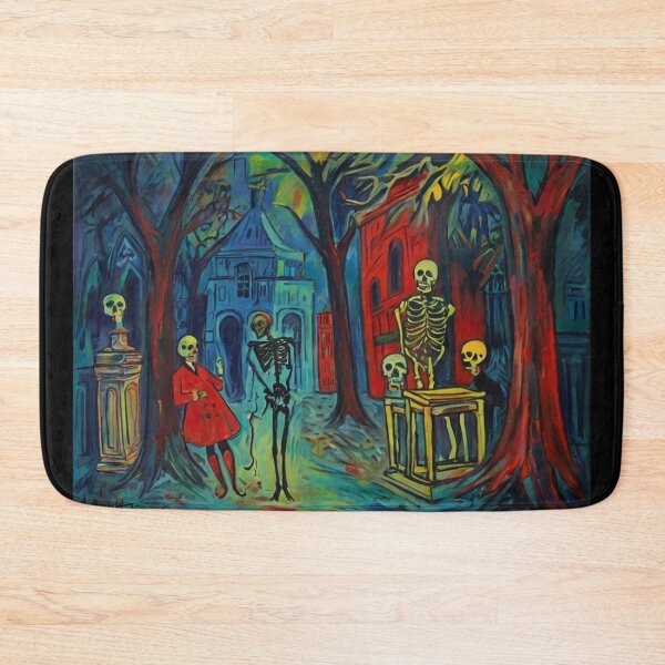 Item preview, Downtown where the ghouls hang out expressionist art painting designed and sold by Vintage Designs +.