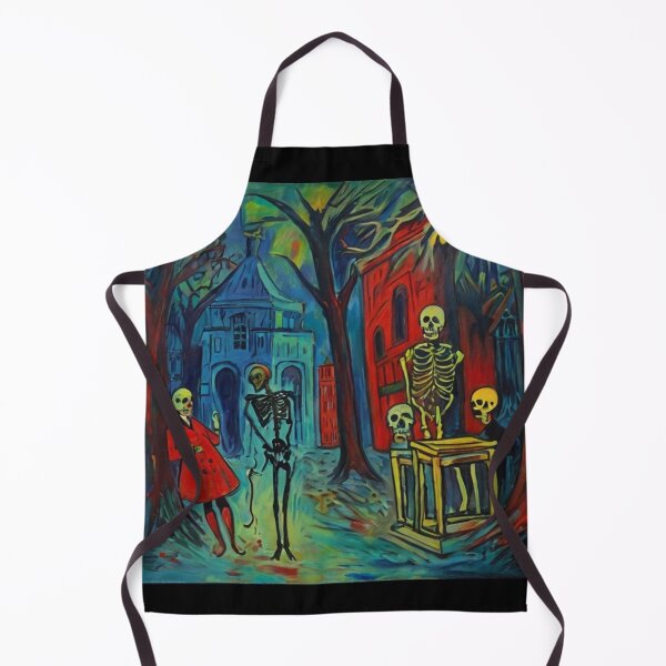 Item preview, Downtown where the ghouls hang out expressionist art painting designed and sold by Vintage Designs +.