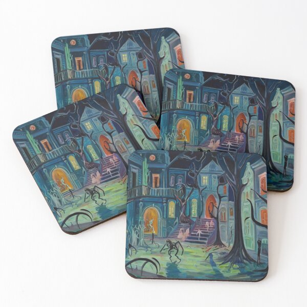 Item preview,  Downtown where the ghouls hang out expressionist art painting designed and sold by Vintage Designs +.