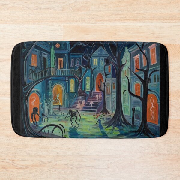 Item preview,  Downtown where the ghouls hang out expressionist art painting designed and sold by Vintage Designs +.