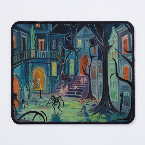 Item preview,  Downtown where the ghouls hang out expressionist art painting designed and sold by Vintage Designs +.