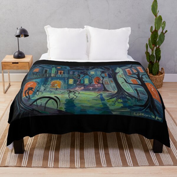 Item preview,  Downtown where the ghouls hang out expressionist art painting designed and sold by Vintage Designs +.