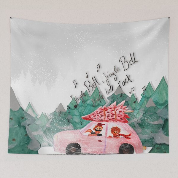 Item preview, Jingle bell rock - Hand drawn Illustration designed and sold by the little fennec.
