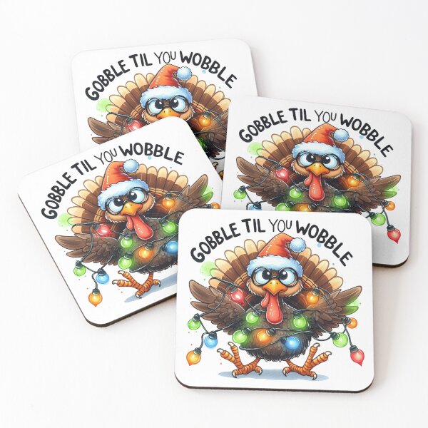 Item preview, Gobble Til You Wobble Vintage Thanksgiving Turkey designed and sold by devonclemon.