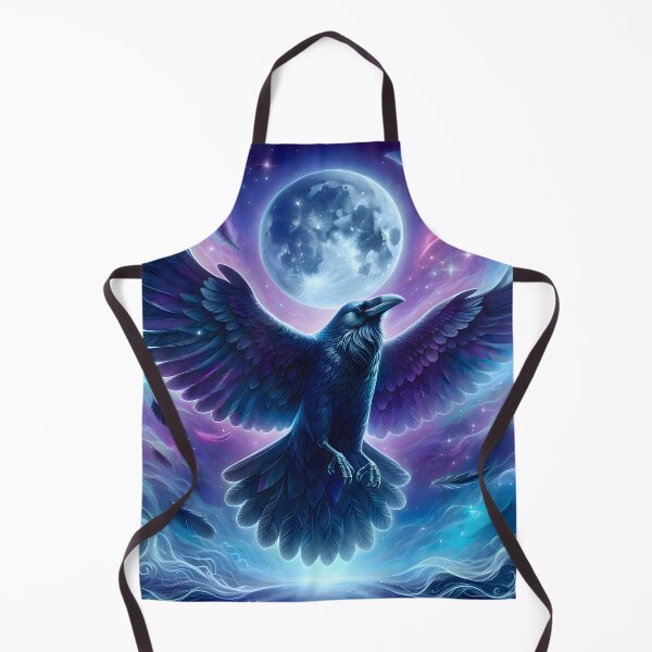 Item preview, Raven Spirit Animal Full Moon Colorful Celestial Sky designed and sold by Itaya Art.