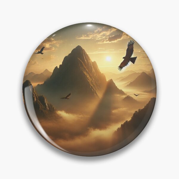 Item preview, Hawks Flying Above The Mountains designed and sold by PawPrintDecals.