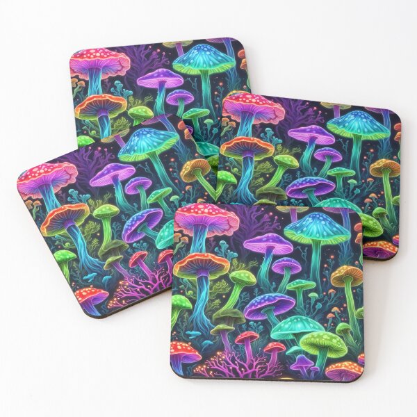 Item preview, Fluorescent Mushrooms  designed and sold by Junipurr’s Corner .