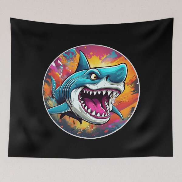 Item preview, Cartoon Angry Shark designed and sold by Boxing Kangaroo Retail Company.