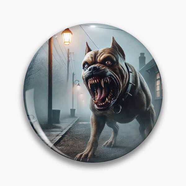 Item preview, Menacing Pitbull designed and sold by PawPrintDecals.