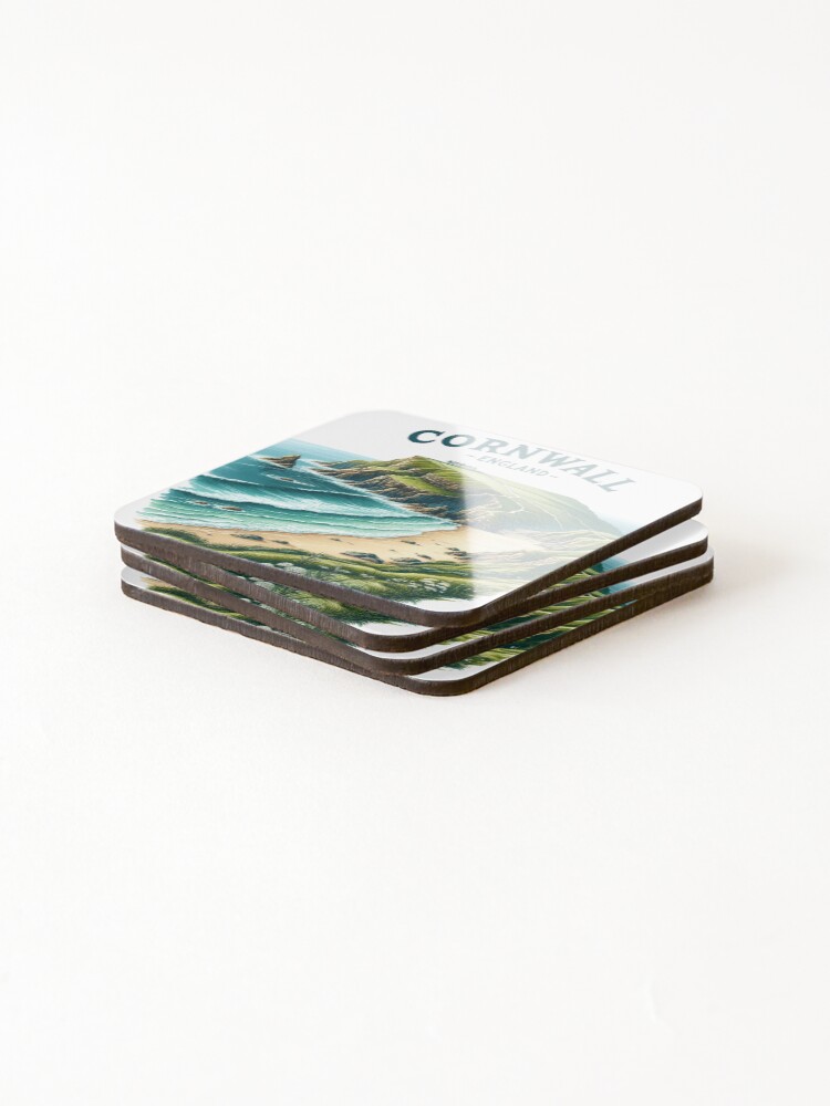 Thumbnail 4 of 5, Coasters (Set of 4), Cornwall designed and sold by devonclemon.