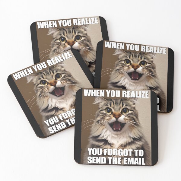 Item preview, Funny Cat Meme Forgot to Send the Email designed and sold by Quirky Shirts.