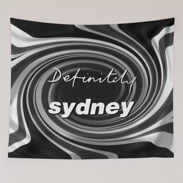 Item preview, Black and White Sydney Oasis swirl designed and sold by BritTops.