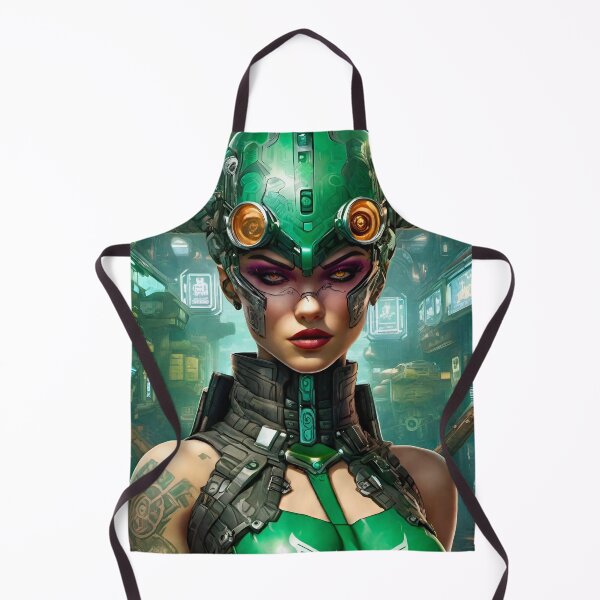 Item preview, Cyberpunk Edgerunner in Green - Sci Fi Art concept designed and sold by Delerat7.