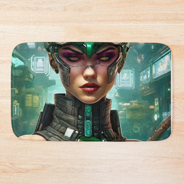 Item preview, Cyberpunk Edgerunner in Green - Sci Fi Art concept designed and sold by Delerat7.