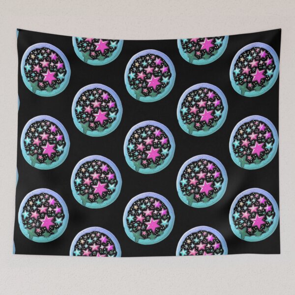 Item preview, Blue Pink Choppy Stars Space Pizza designed and sold by blugost.