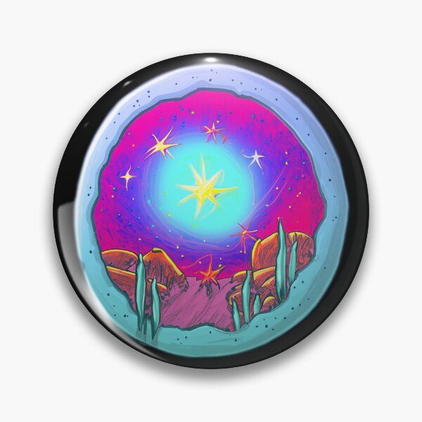 Item preview, Blue Pink Mushroom Psychedelic Planet Space Pizza designed and sold by blugost.