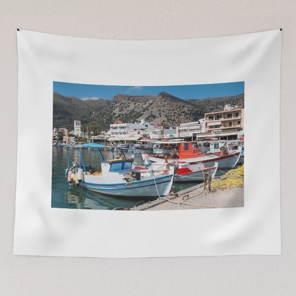 Item preview, Elounda harbour in Crete designed and sold by Tina  Townhill.