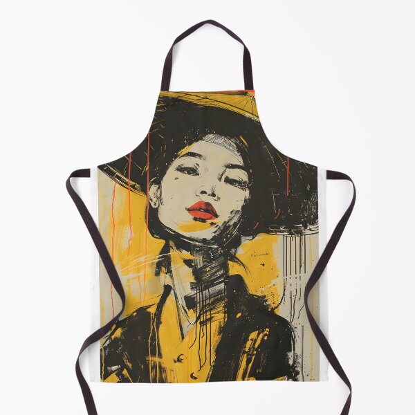 Item preview, Stylized portrait in hat with vibrant abstract design designed and sold by Artessie.
