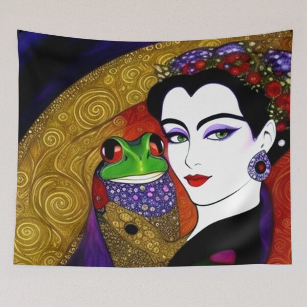 Artikelvorschau, Abstrakte Froschkunst entworfen und verkauft von TheDarkWardrobe.