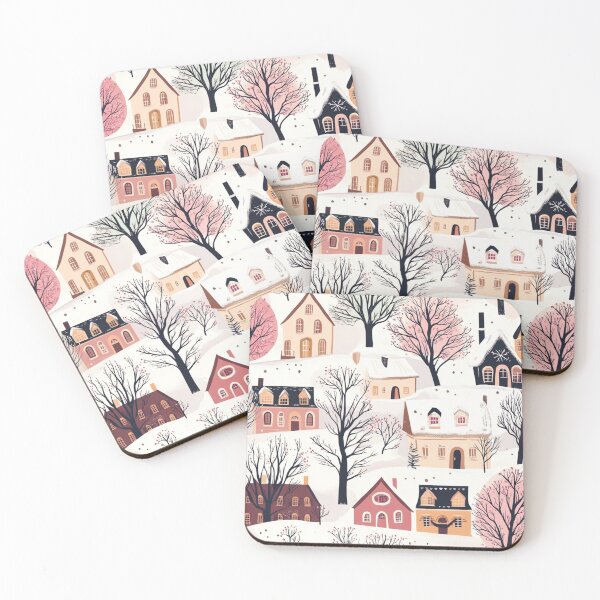 Item preview, Quaint village in the snow designed and sold by liana campbell.
