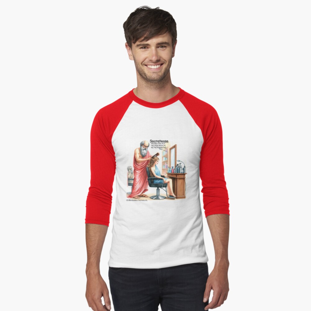 Item preview, Baseball ¾ Sleeve T-Shirt designed and sold by ltcartoons.
