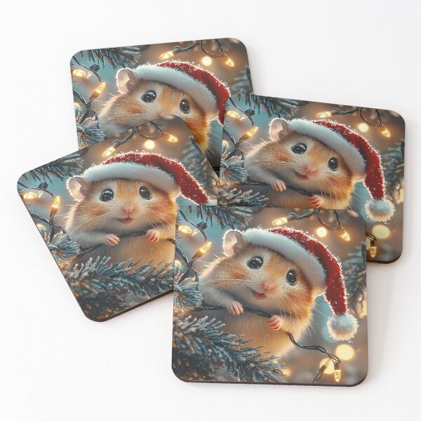 Item preview, Hamster Christmas Card: Hey There! designed and sold by Suzie Palmer.