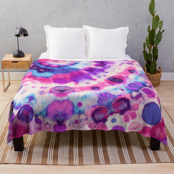 Aperçu de l'œuvre Ondulations rayonnantes de Tie Dye rose et violet créée et vendue par BassHeadMomma.