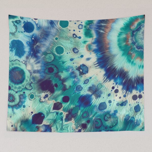 Item preview, Chromatic Harmony Of Tie Dye Blue And Green designed and sold by BassHeadMomma.