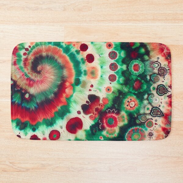 Item preview, Spirals of Joy Of Tie Dye Red And Green designed and sold by BassHeadMomma.