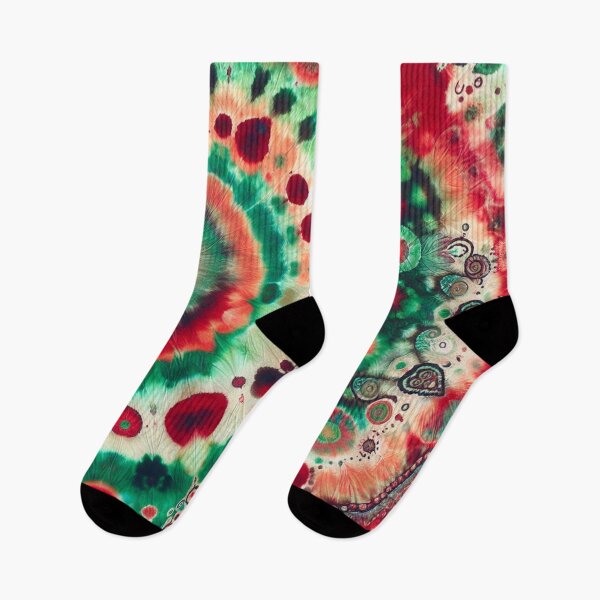 Item preview, Spirals of Joy Of Tie Dye Red And Green designed and sold by BassHeadMomma.