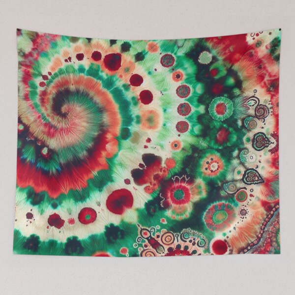 Item preview, Spirals of Joy Of Tie Dye Red And Green designed and sold by BassHeadMomma.