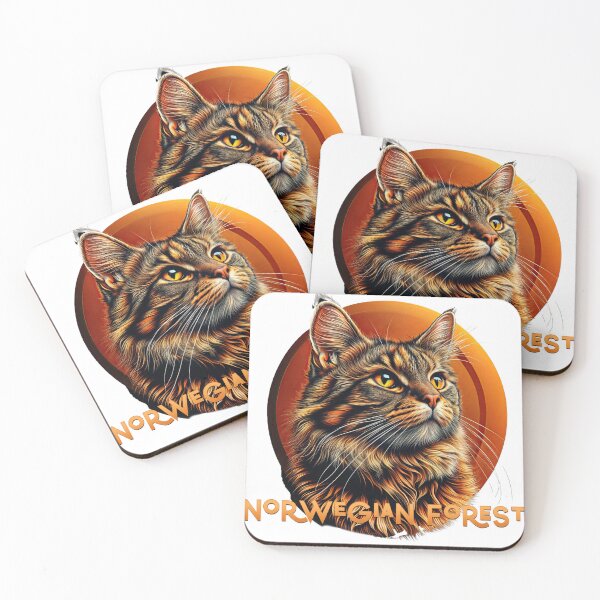 Item preview, Poster Prints T-Shirt Design - Cat Breeds: NORWEGIAN FOREST CAT designed and sold by ForeverPrintsOK.