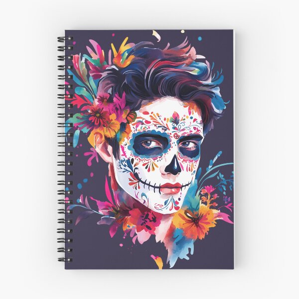 Item preview, Dark beauty and mystery captured in a Day of the Dead skull with floral accents designed and sold by natalidesign.