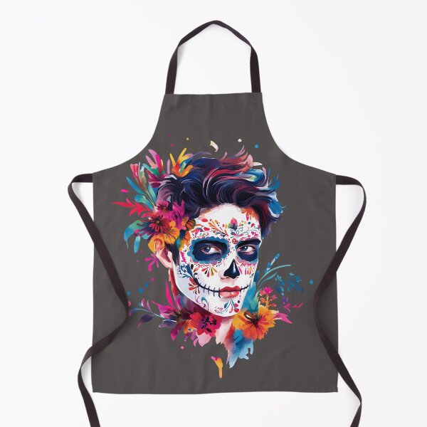 Item preview, Dark beauty and mystery captured in a Day of the Dead skull with floral accents designed and sold by natalidesign.