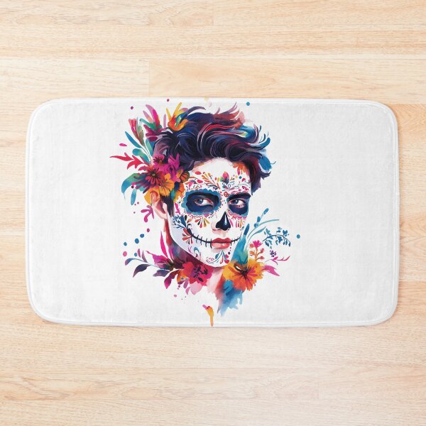 Item preview, Dark beauty and mystery captured in a Day of the Dead skull with floral accents designed and sold by natalidesign.