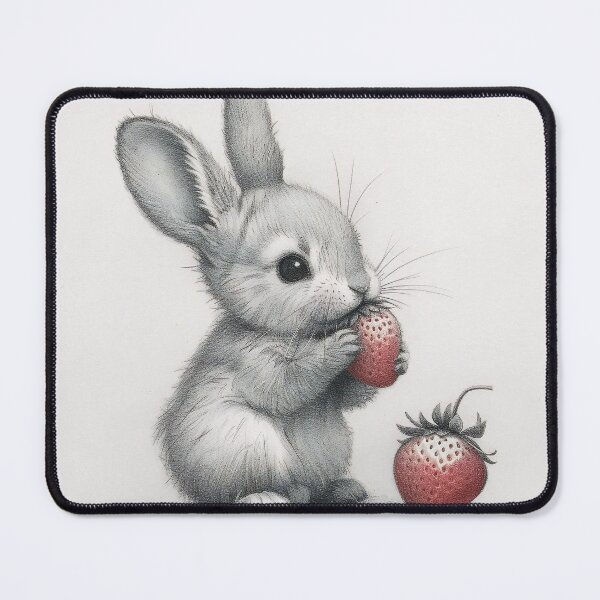 Item preview, Black and white Rabbit pencil drawing designed and sold by Pencil-Art.