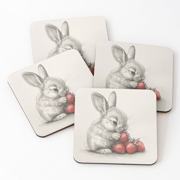 Item preview, Black and white Rabbit pencil drawing designed and sold by Pencil-Art.
