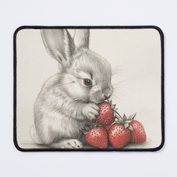 Item preview, Black and white Rabbit pencil drawing designed and sold by Pencil-Art.